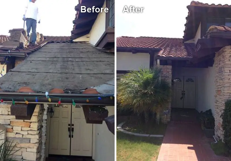 Roof Leak Repair & Re-Install Concrete Roof Tiles